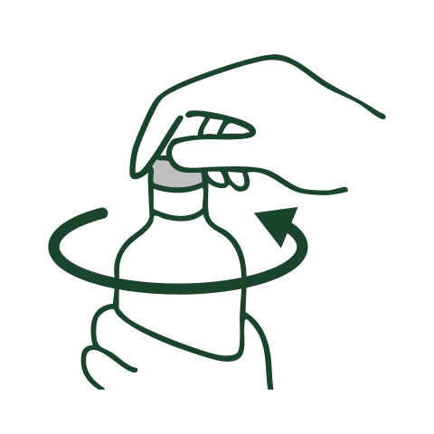 An illustration of turning a gray cap